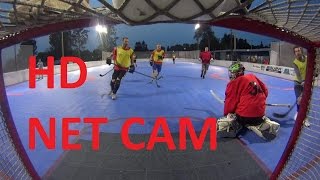 Ball Hockey HD  In Net Action Cam  Goalie Saves  Full HD  Sony HDR AS20 [upl. by Pippo]