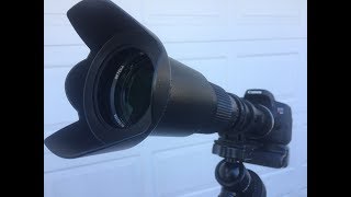 Unbox and quick look at Opteka 500mm1000mm f8 Manual Telephoto Lens [upl. by Ahen854]