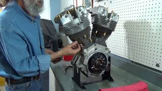 Harley Davidson Shovelhead Motor Removal of Cylinder Heads and Cylinders Disassembly Part 1 [upl. by Roobbie]