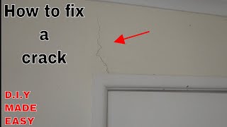 How to fix a crack in the wall  DIY [upl. by Tik]