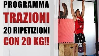 Programma Speciale Trazioni alla Sbarra  20 ripetizioni con 20kg [upl. by Llehsim]