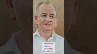 Hanmade memorial oil portrait painting to remember your dad memorialportrait commissionartist [upl. by Clementia846]