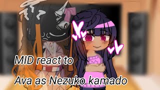 MID react to Ava as Nezuko kamadocringeangstpart1bad grammar [upl. by Nwahsav923]