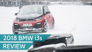 2018 BMW i3s review in a snow blizzard [upl. by Frydman966]