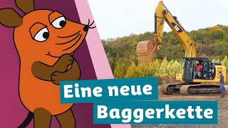 Wie werden die Ketten bei einem Bagger gewechselt  Die Maus  WDR [upl. by Akim]