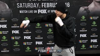 OMAR FIGUEROA SHAKES OUT amp SHADOW BOXES THREE DAYS OUT FROM JOHN MOLINA JR FIGHT [upl. by Baras]