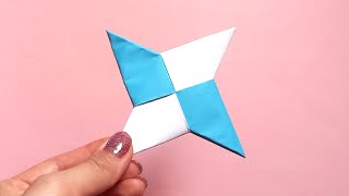 How To Make a Paper Ninja Star shuriken  Origami ninja star without glue [upl. by Nasar644]