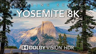 Driving in California Yosemite in 8K HDR Dolby Vision at Sunset [upl. by Gonta]