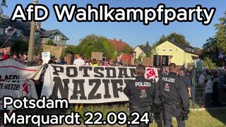 Brandenburg AfD Wahlkampfparty PotsdamMarquardt 220924 [upl. by Nae]