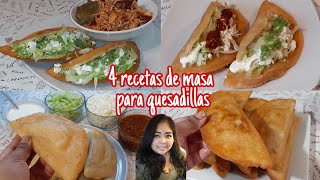 4 en 1👌El Ingrediente SECRETO está en cada MASA para QUESADILLAS FRITAS CRUJIENTES [upl. by Seligmann117]