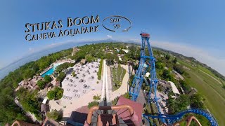 Caneva AquaPark Stukas Boom left 360° VR POV Onride [upl. by Inaffets444]