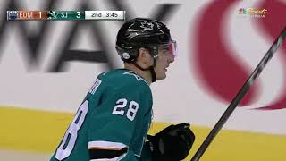 Timo Meier Goal vs EDM 02272018 [upl. by Nnylsoj]