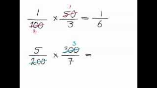 SGR rekenen met breuken 29  Vermenigvuldigen van twee breuken met wegstrepen [upl. by Aiyotal]