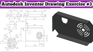 Autodesk Inventor Tutorial Exercise 3  Autodesk Inventor For Beginners  Inventor Sheet Metal [upl. by Blanchette725]