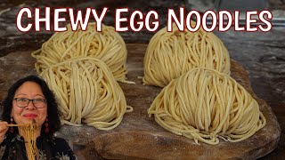 How To Make Chinese Egg Noodles At Home Easy to Get a Chewy Texture [upl. by Allets]