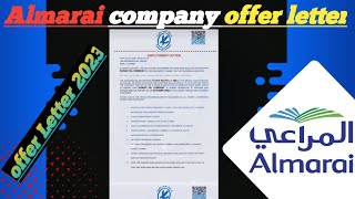 Almarai company ka offer letter  Almarai job vacancy  job offer letter format [upl. by Severen993]