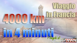 4000 Km in 4 minuti ⚠️ Il viaggio in dashcam tra italia e francia 👍Anteprima estate in Bretagna [upl. by Yaeger]