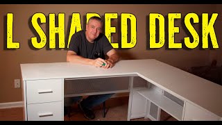 Best Executive Desk Build Best Desk UNDER 350  LShaped Desk [upl. by Farman]