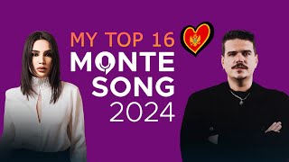 MONTESONG 2024 🇲🇪  My Top 16 🎤 EUROVISION 2025 National Final [upl. by Irtimed]