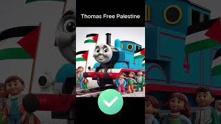 Thomas Free Palestine thomasandfriends train kids keretaapi [upl. by Atwahs351]