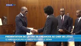 PRÉSENTATION DES LETTRES DE CRÉANCES AU CHEF DE LÉTAT DE 12 AMBASSADEURS [upl. by Curt]