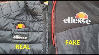 Ellesse down jacket real vs fake How to spot fake Ellesse winter jackets [upl. by Torre393]