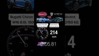 Rimac Nevera 1914 HP vs Bugatti Chiron 1500 HP acceleration [upl. by Herries]