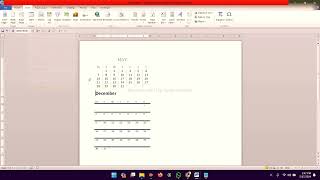 How to insert a calendar in Wordcalendar kaise banaye 2024 90sbester [upl. by Ahsirat915]