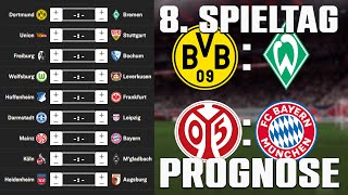 8Spieltag Bundesliga 2324 Prognose  Alle Spiele amp Tipps [upl. by Ahsitak]