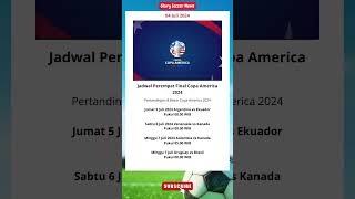 Jadwal Perempat Final Copa America 2024 football copaamerica [upl. by Wun]