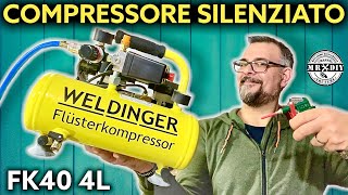 Mini compressore super silenzioso bicilindrico Weldinger FK40 4 litri 8 bar Senza olio Fai da te [upl. by Trumaine550]