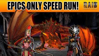 NO SEER CRAZY FAST EPIC DRAGON RUN Raid Shadow Legends [upl. by Wei101]