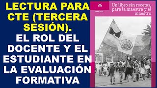 Soy Docente LECTURA PARA CTE EL ROL DEL DOCENTE Y EL ESTUDIANTE EN LA EVALUACIÓN FORMATIVA [upl. by Paulette]