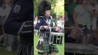 Ballater Pipe Band playing Kilworth Hills during Beating Retreat after 2023 Ballater Games shorts [upl. by Anrim533]