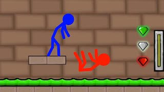 Watergirl and Fireboy Stickman Animation COMPLETE EDITON  Minecraft [upl. by Zacharia]