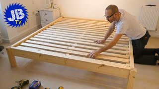 How to make your own wooden bed frame  Super King Size  DIY [upl. by Yv849]