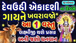 દેવઉઠી એકાદશીના દિવસે ચુપચાપ ગાયને ખવડાવી દેજો આ 1 વસ્તુ અમીર બની જશો  Dev Uthani Ekadashi 2024 [upl. by Bradan]