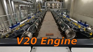 12920 HP V20 Engine in a Cogeneration Powerplant [upl. by Charlean]