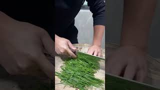 How to cut garlic leaves amp Vegetables Cutting Activity tricks [upl. by Shama]