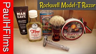 Rockwell quotModel Tquot DE Razor  Abbate Y La Mantia quotIsaccoquot Shaving Soap [upl. by Nedda]