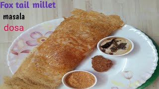 Fox tail Millet Masala Dosa  Korrala Masala Dosa  Millet Masala Dosa [upl. by Jarl]