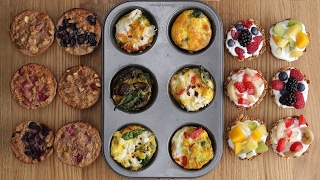 Three Healthy Breakfasts In A Muffin Tin [upl. by Arotal]