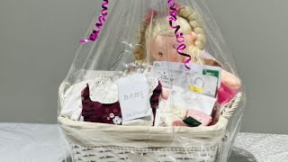 How to make baby hamper at home Baby girl hamper ideas How to wrap A hamper  GiftsSajida’s world [upl. by Dyl]