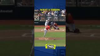 WHAT A THROWbaseball shortsfeed wow omg sports [upl. by Yebba626]