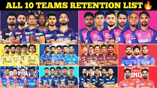 IPL 2025  All 10 Teams Retained Players List amp Price List  Release Players🤯Fully Explained‼️ [upl. by Floro]