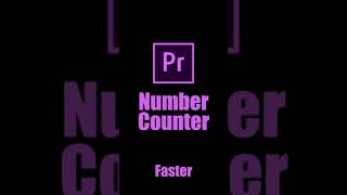 How to Create Number Counter  Adobe Premiere Pro Tutorial  Youtube Shorts [upl. by Islaen421]