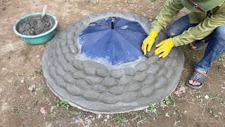 Unique creation from cement and umbrella  Beautiful duckshaped fountain design in the garden [upl. by Kind]