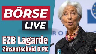 🚨 LIVE EZB Lagarde  EZBZinsentscheid amp Pressekonferenz  Auf deutsch  Geldpolitik Inflation [upl. by Kitarp]