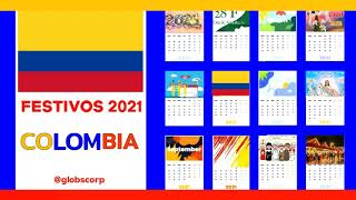 Festivos en Colombia 2021 [upl. by Hamirak236]