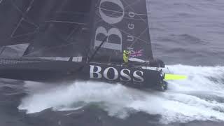 The incredible footage of Hugo Boss and Banque Populaire North of the Kerguelen [upl. by Ettenay]